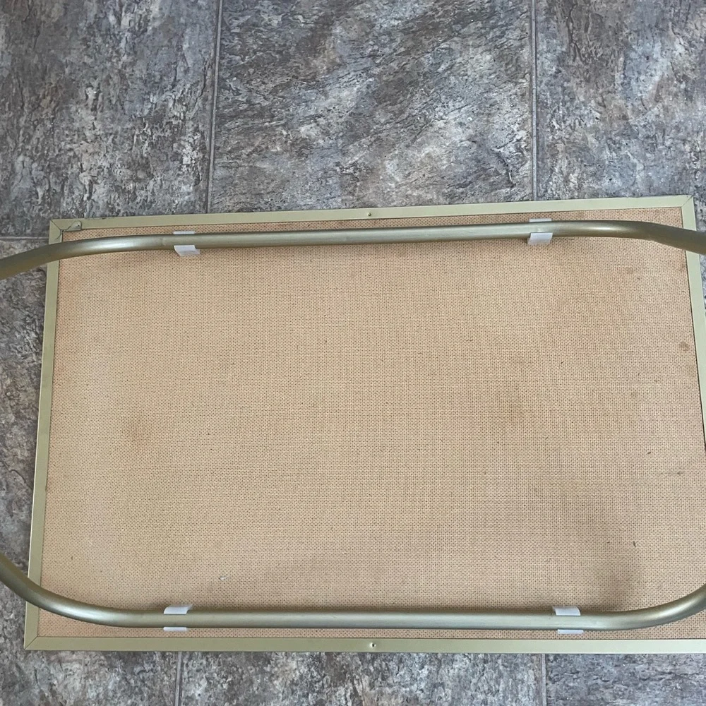 VTG Lavada Floral basket and butterfly tv tray. 24”x223”x13” retrodecor cottage - Picture 3 of 13